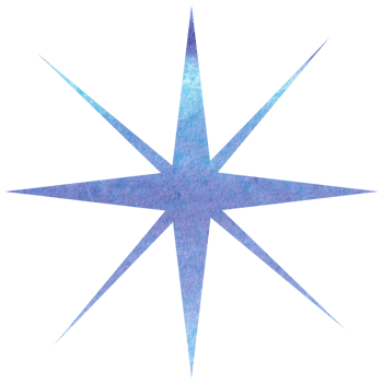 Blue watercolor star. Celestial element, space, sky png