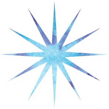 Blue watercolor star. Celestial element, space, sky png