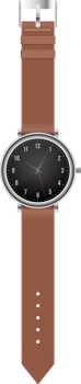 Realistic hand watch vector illustration isolated on white background png