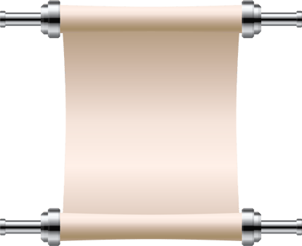 Vintage paper scroll vector illustration isolated on white background png