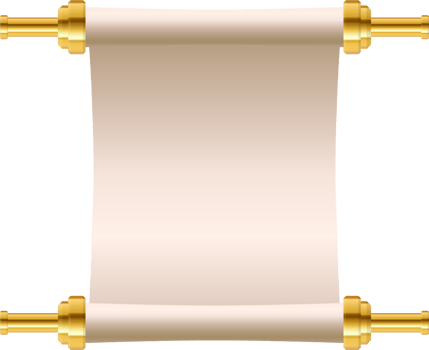 Vintage paper scroll vector illustration isolated on white background png