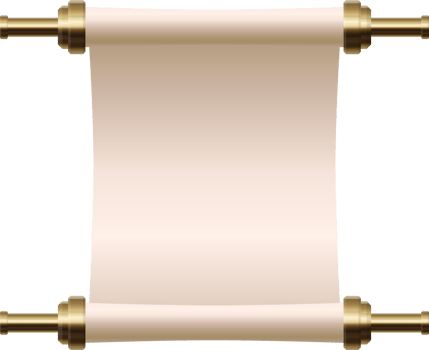 Vintage paper scroll vector illustration isolated on white background png