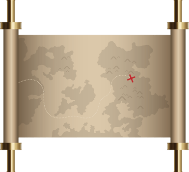 Sea treasure map vector illustration isolated on white background png