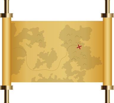 Sea treasure map vector illustration isolated on white background png