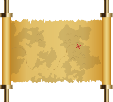 Sea treasure map vector illustration isolated on white background png