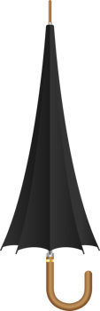Black umbrella vector illustration isolated png