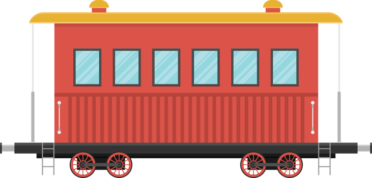 Train wagons vector illustration isolated on white background png