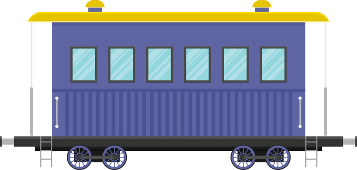 Train wagons vector illustration isolated on white background png