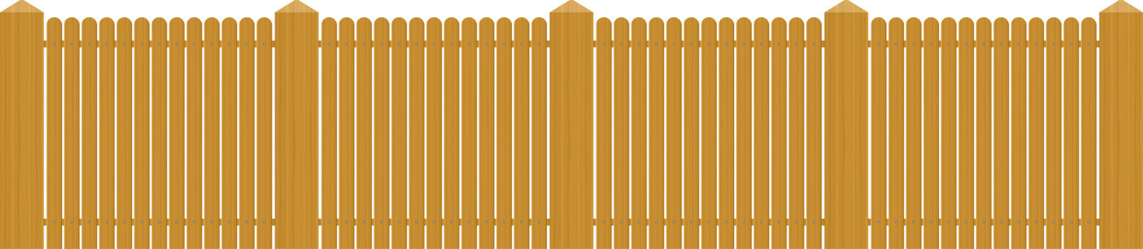 Wooden fence vector illustration isolated on white background png