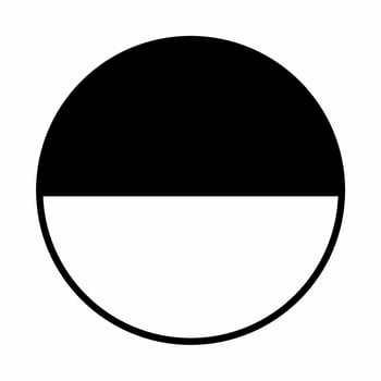 Ukraine Flag In Round Shape Icon Black and White Style vector