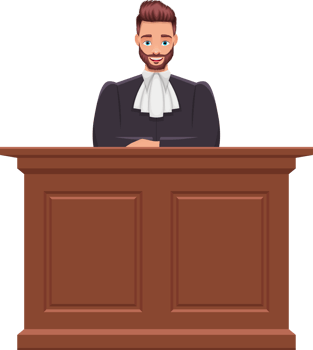 Judge man clipart design illustration png