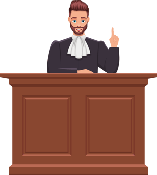 Judge man clipart design illustration png