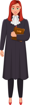 Judge woman clipart design illustration png