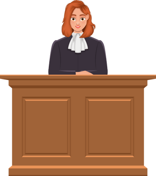 Judge woman clipart design illustration png