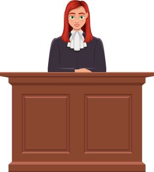 Judge woman clipart design illustration png