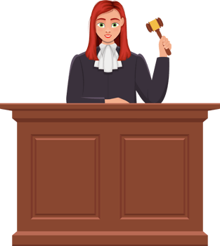 Judge woman clipart design illustration png