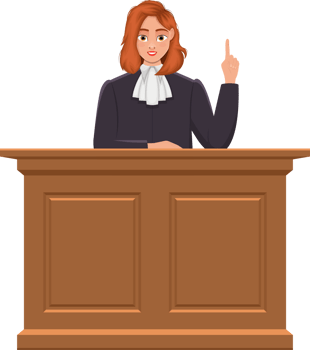 Judge woman clipart design illustration png