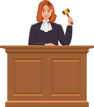 Judge woman clipart design illustration png