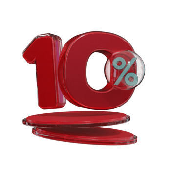 Glossy Red 20 Off Discount Promotion 3D Render Element png