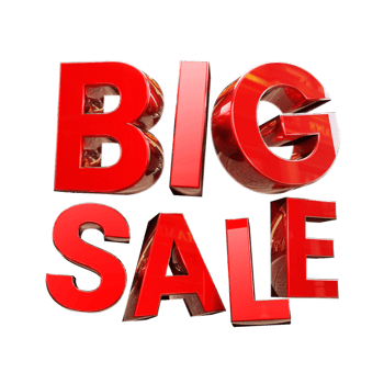 Red Big Sale Random Composition 3D Render Discount Promotion Element png