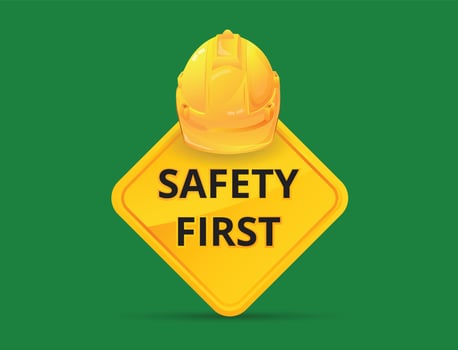 safety first sign 4 vector