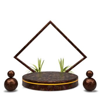 modern elegant 3d render podium for design png