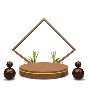 modern elegant 3d render podium for design png