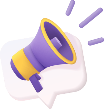 3d megaphone speaker or loudspeaker bullhorn for announce promotion, megaphone loudhailer with microphone mockup , speakerphone 3d render for alert and announcement on isolated background png