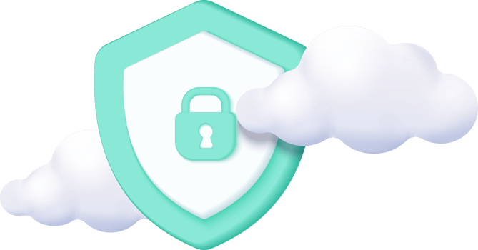 3D password secure for online payment on cloud blue sky background concept, user account for 3d security with payment protection on isolated render png