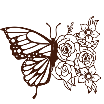 brown round wreath with twigs and butterfly.design graphic png
