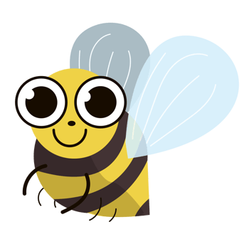 Yellow and Black Cute Cartoon bee element png