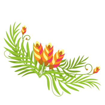 Beautiful floral half moon bouquet wreath png