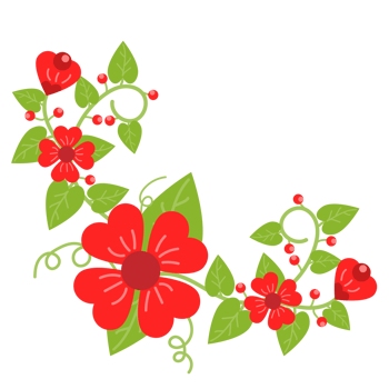 Beautiful floral half moon bouquet wreath png