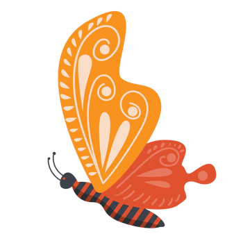 Beautiful butterfly element Design png