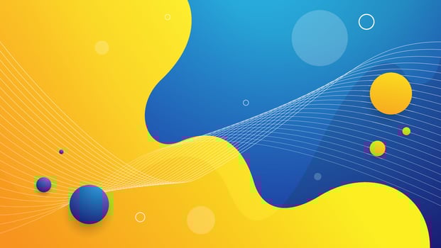abstract fluid background with blue and yellow color. vector illustration