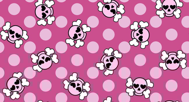 Cartoon skull repeat seamless pattern vector