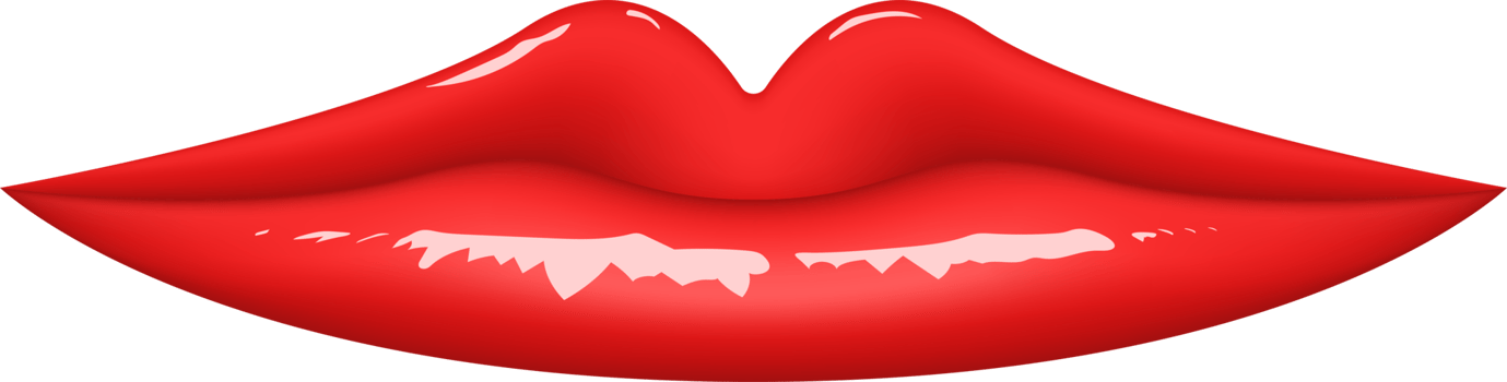 Red lips clipart design illustration png