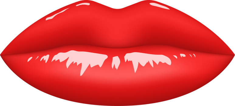 Red lips clipart design illustration png