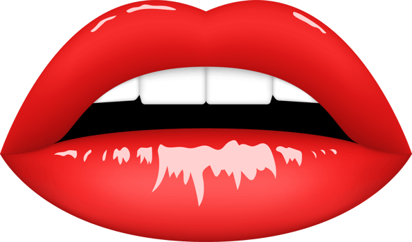Red lips clipart design illustration png