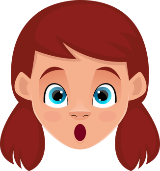 Little girl face expressions clipart design illustration png