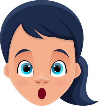 Little girl face expressions clipart design illustration png