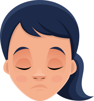 Little girl face expressions clipart design illustration png