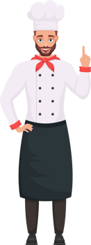 Chef man clipart design illustration png