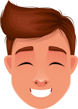 Man face expression clipart design illustration png