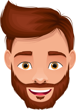 Man face clipart design illustration png
