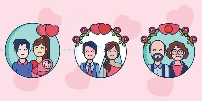Set of Couple illustration vector