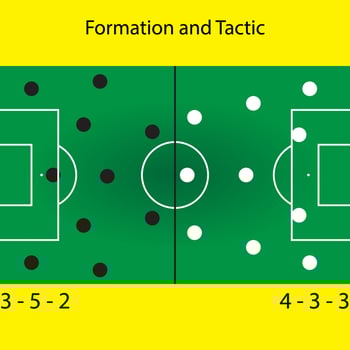 football strategy and tactics vector