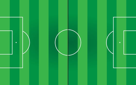 football field vector with white lines and green field