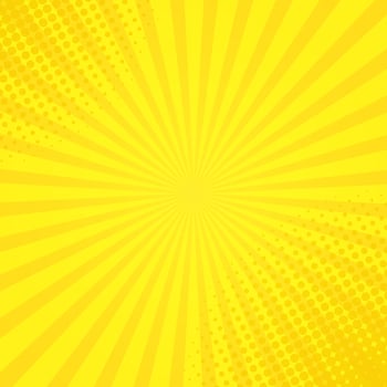 yellow halftone comic cartoon background vector