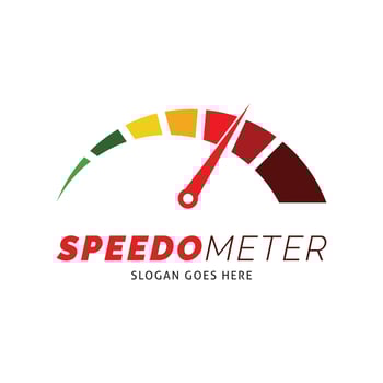 Speedometer Icon Vector Logo Template Illustration Design
